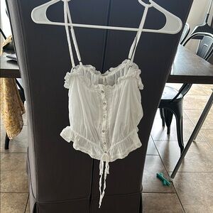 Free People Lace Trimmed Women's Top